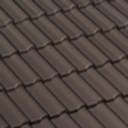 Tuile béton double romane brun